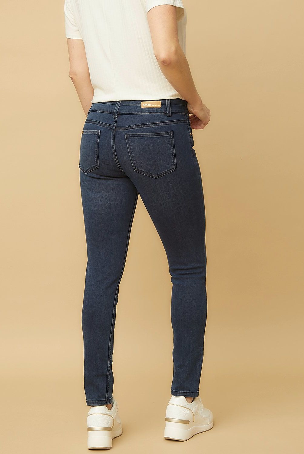 S COCCI - Jeans Skinny Tiro Alto Mujer S.cocci Algodón