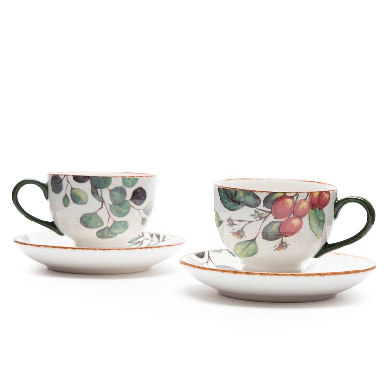 ROBERTA ALLEN - Set de 2 Tazas de Té con Plato Fruits Roberta Allen
