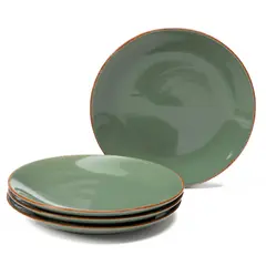 ROBERTA ALLEN - Set 4 Platos Postre Fruits 19 cm Gres Verde