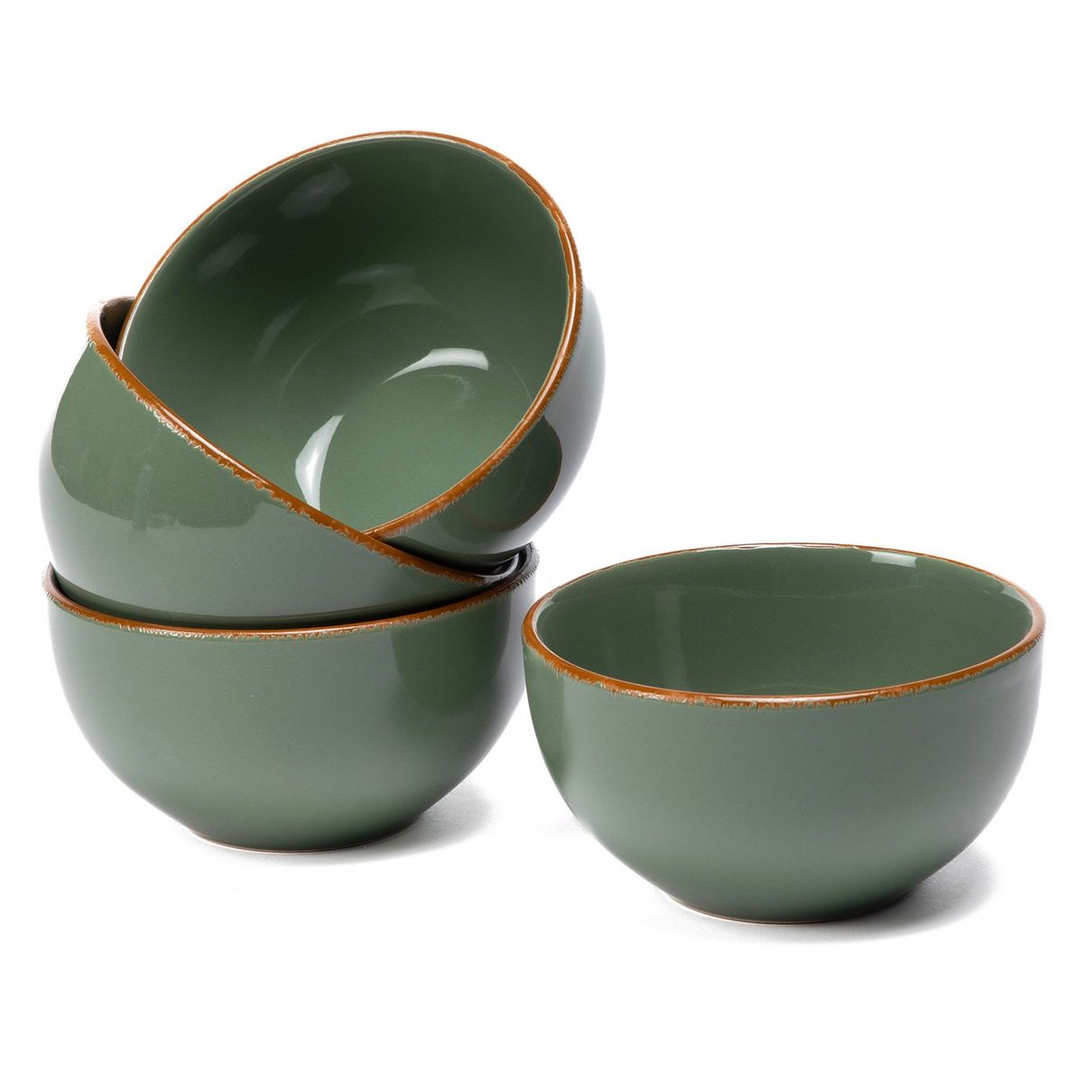 ROBERTA ALLEN - Set De 4 Bowls Fruits Gres Verde 14,5 Cm Roberta Allen