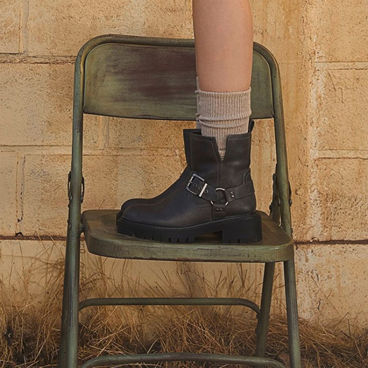 SYBILLA - Botín Biker Mujer Negro Sybilla