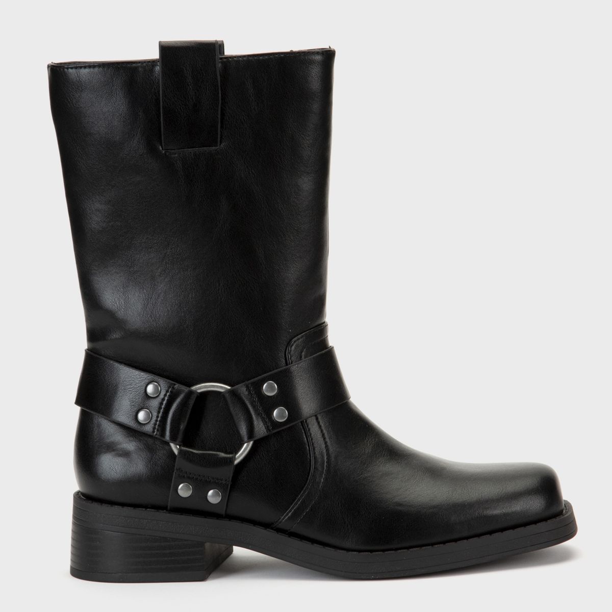 BASEMENT - Botín Biker Mujer Negro Basement