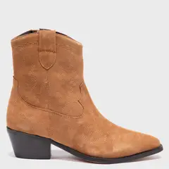 BASEMENT - Botín Mujer Cuero Beige