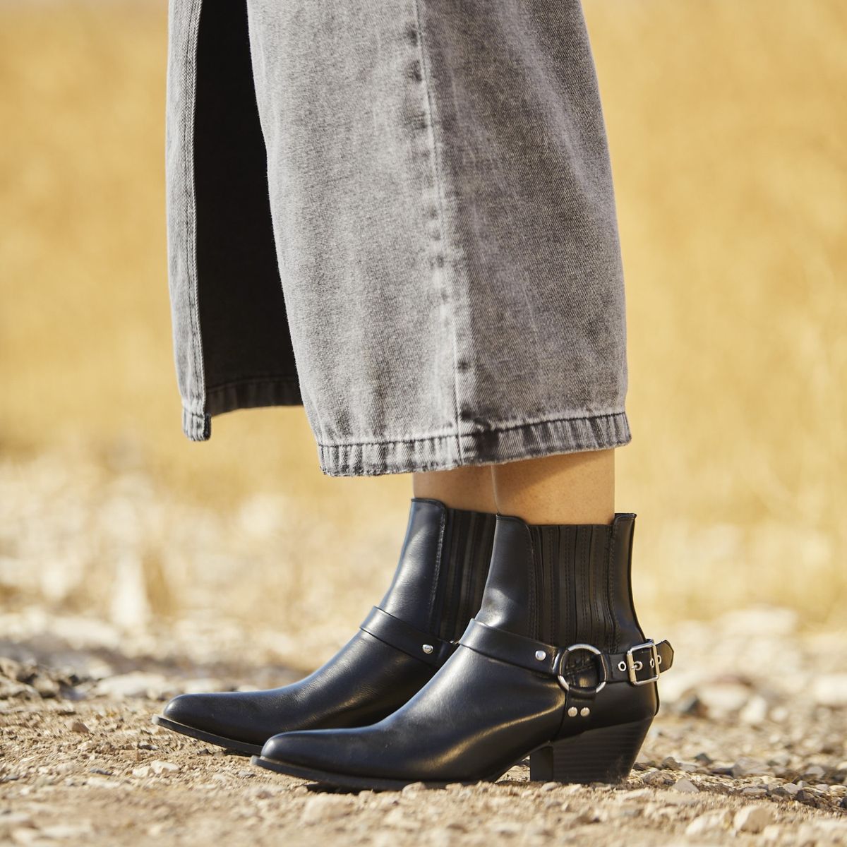 BASEMENT - Botín Mujer Negro Basement