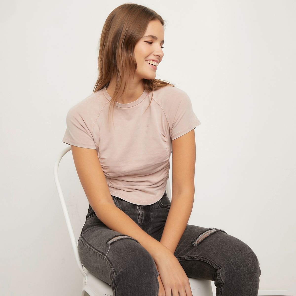 SYBILLA - Polera Manga Corta Algodón Mujer Sybilla