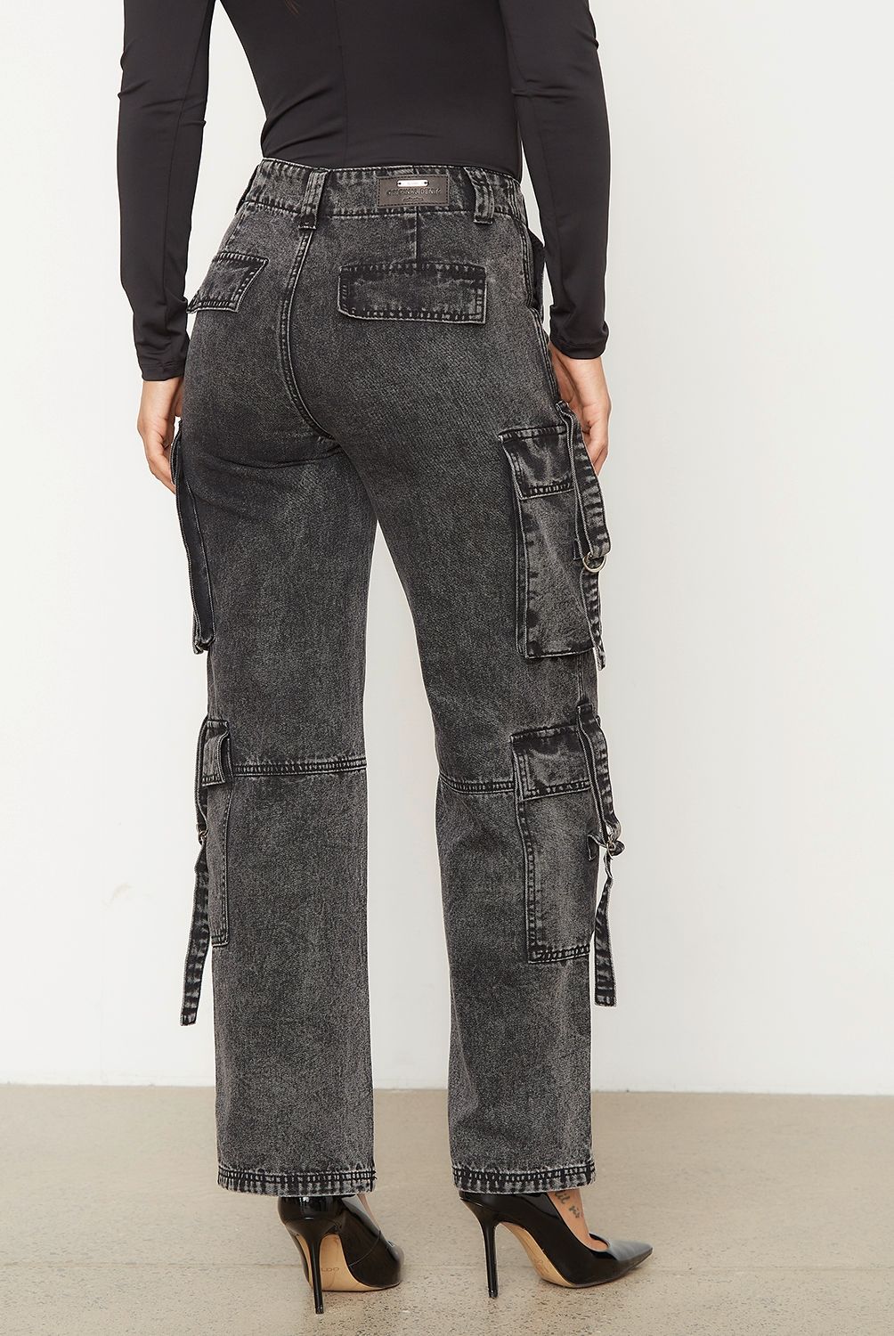 MOSSIMO - Jeans Cargo Tiro Medio Mujer Mossimo