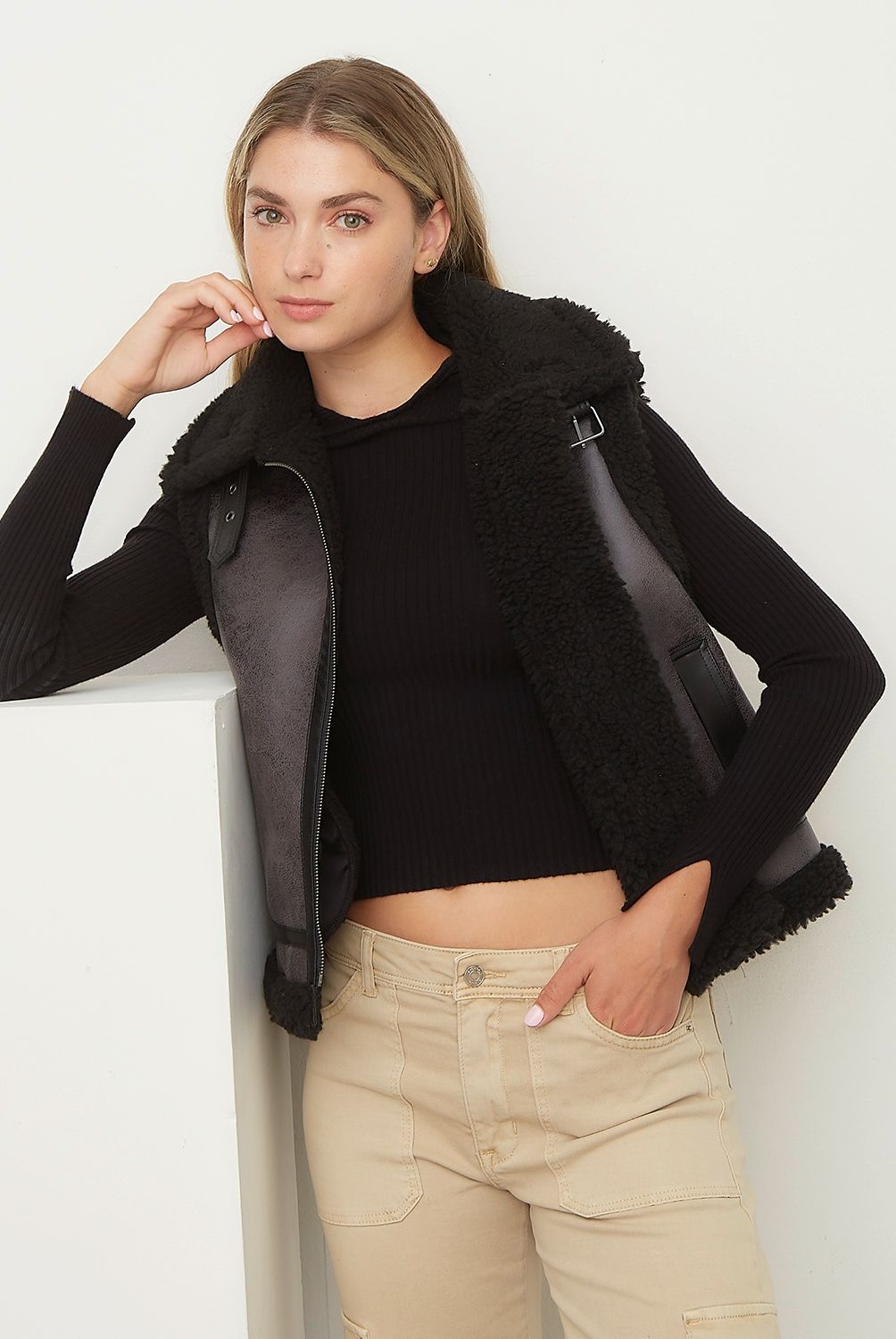 SYBILLA - Chaqueta Aviadora Mujer Sybilla