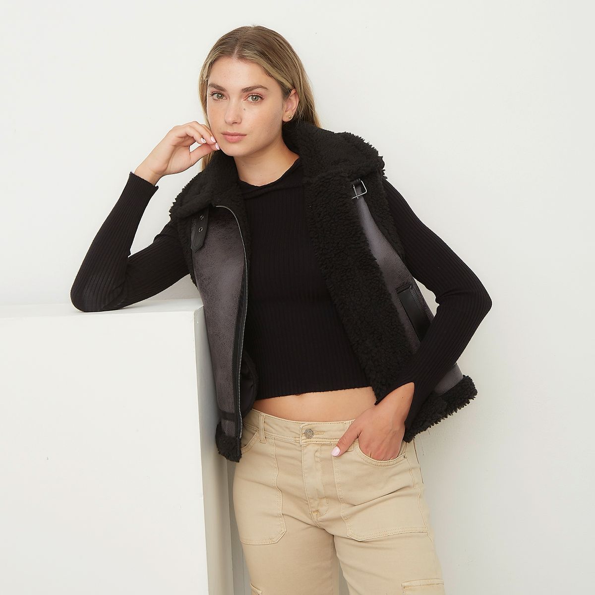 SYBILLA - Chaqueta Aviadora Mujer Sybilla