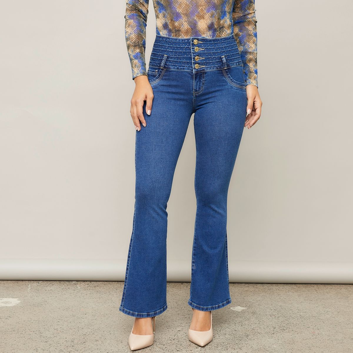 MOSSIMO - Jeans Tiro Alto Mujer Mossimo