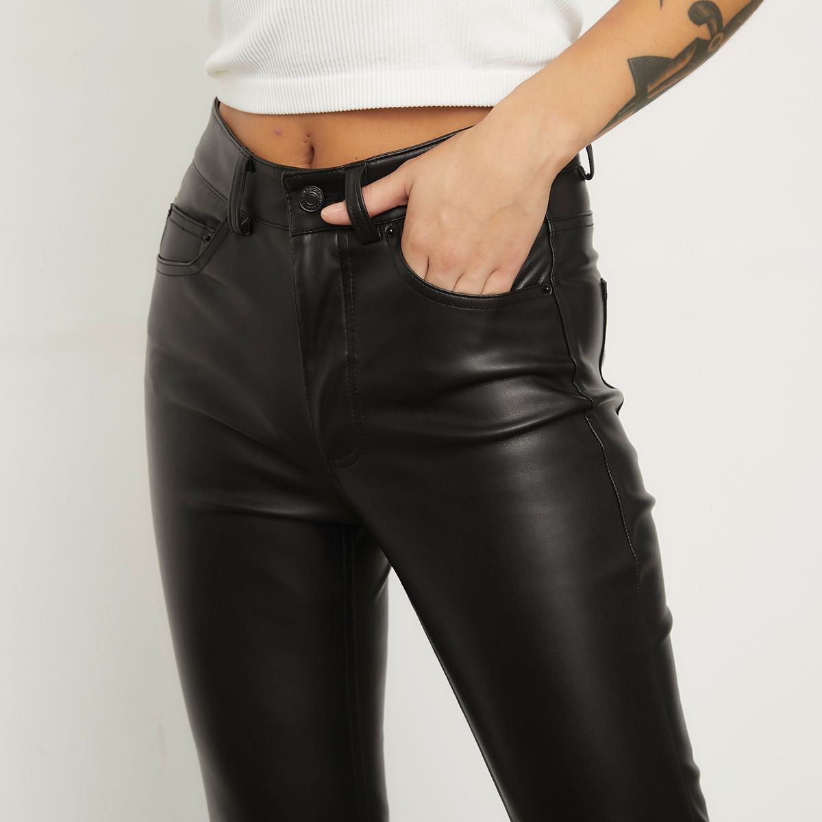 AMERICANINO - Pantalón Flare Tiro Alto Mujer Americanino