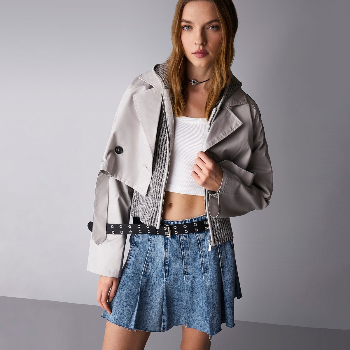 SYBILLA - Falda Corta Algodón Mujer Sybilla