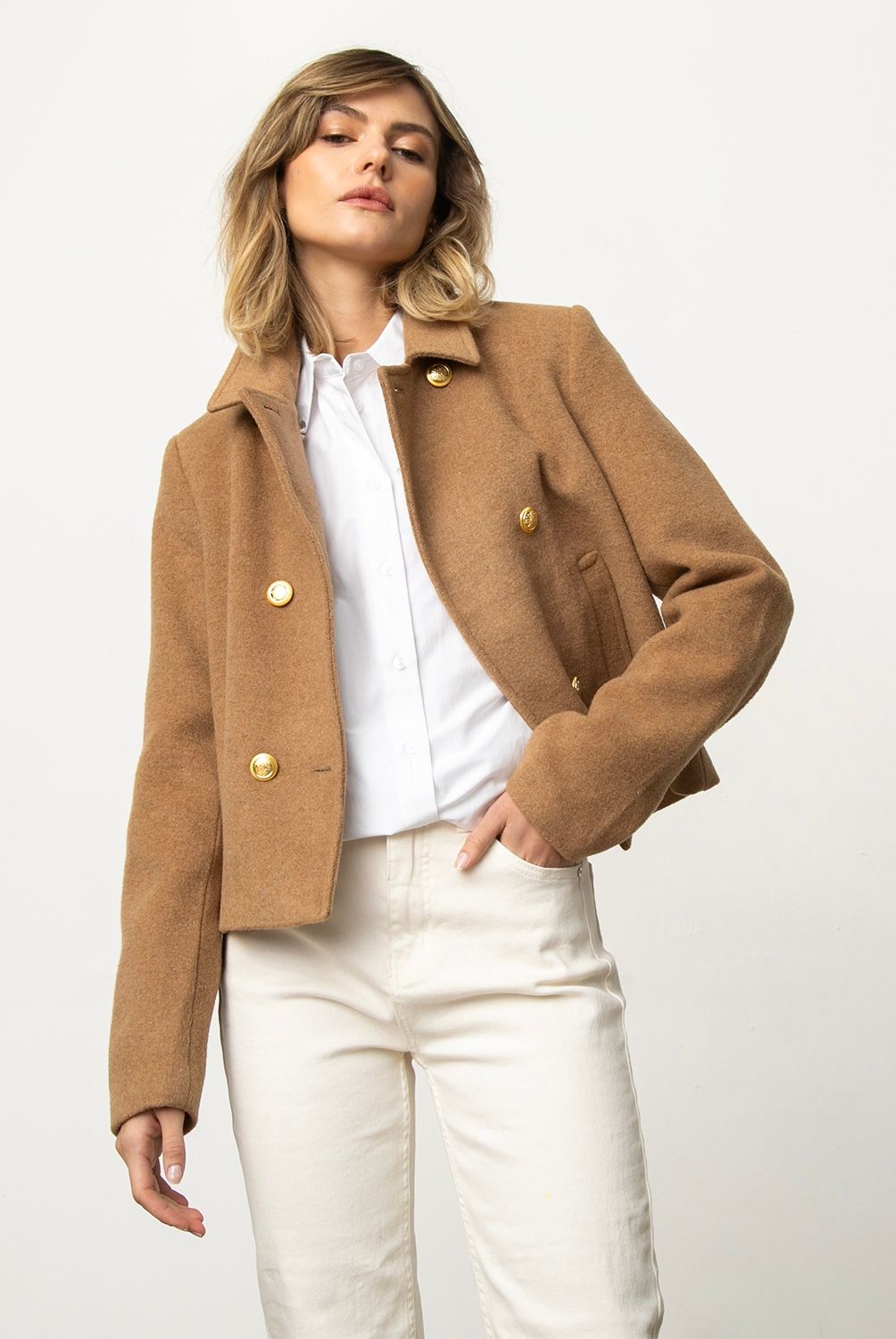 BASEMENT - Chaqueta De Paño Mujer Basement