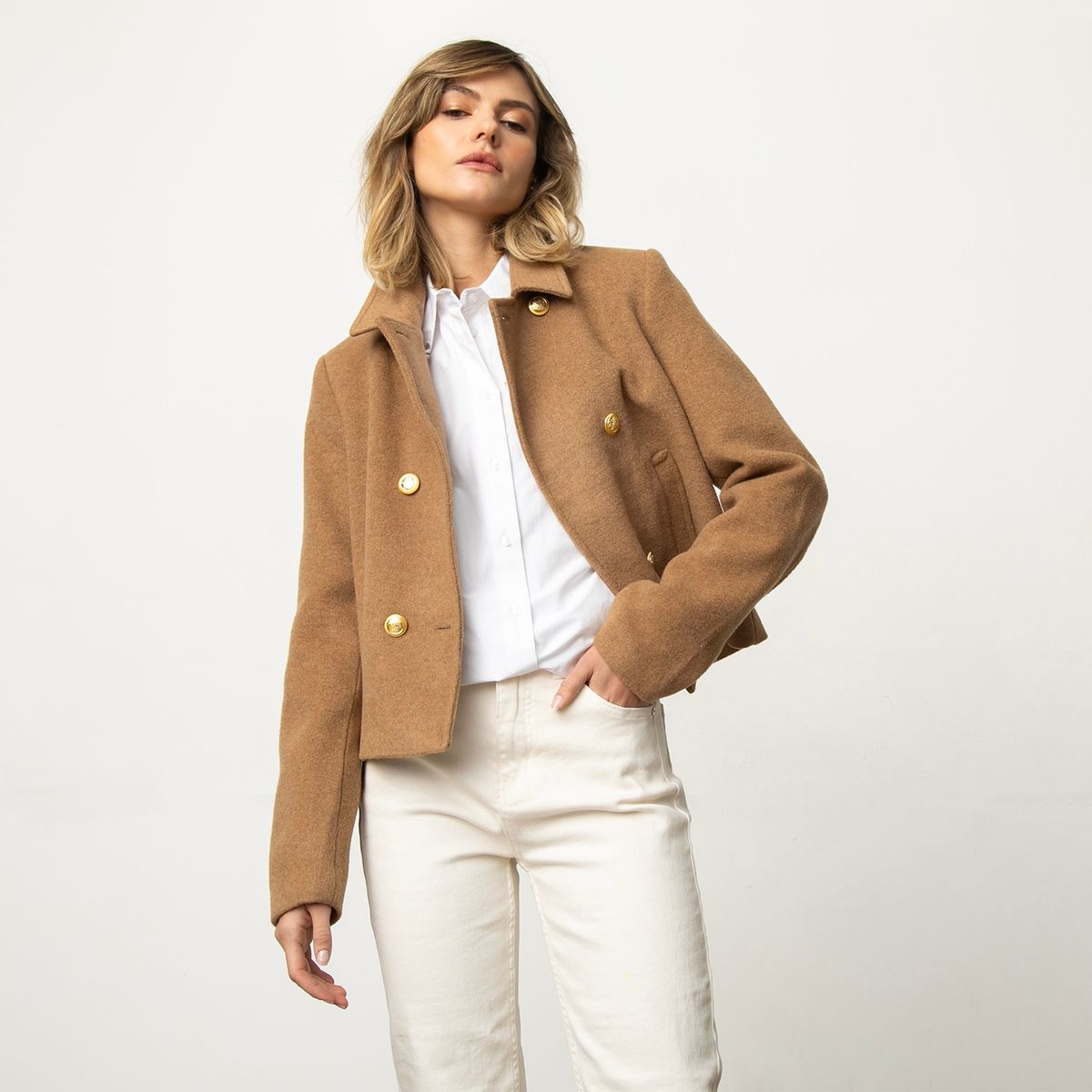 BASEMENT - Chaqueta De Paño Mujer Basement