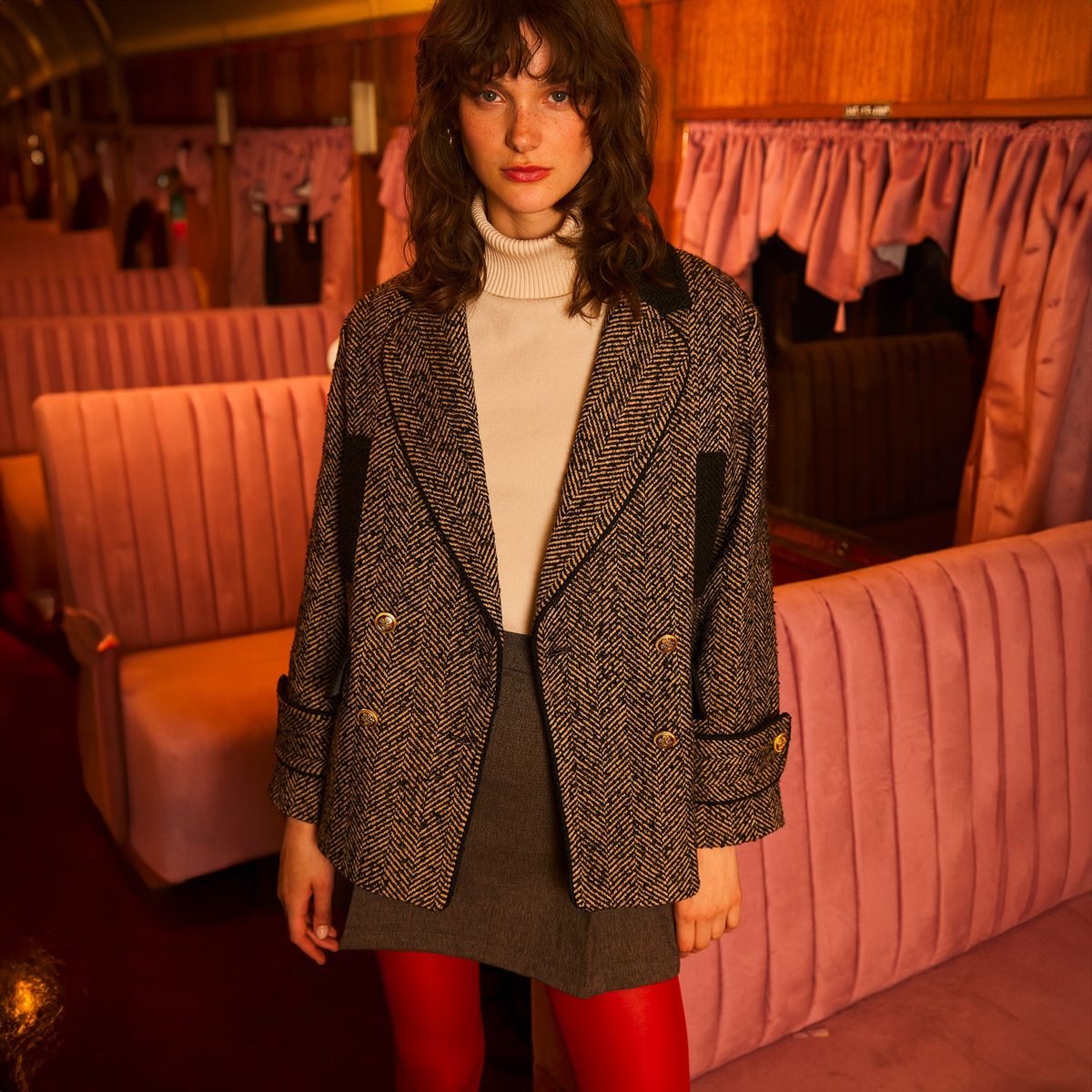 BASEMENT - Abrigo Paño Mujer Basement