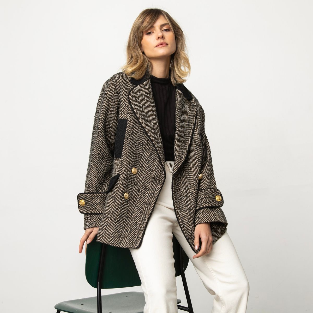 BASEMENT - Abrigo Paño Mujer Basement