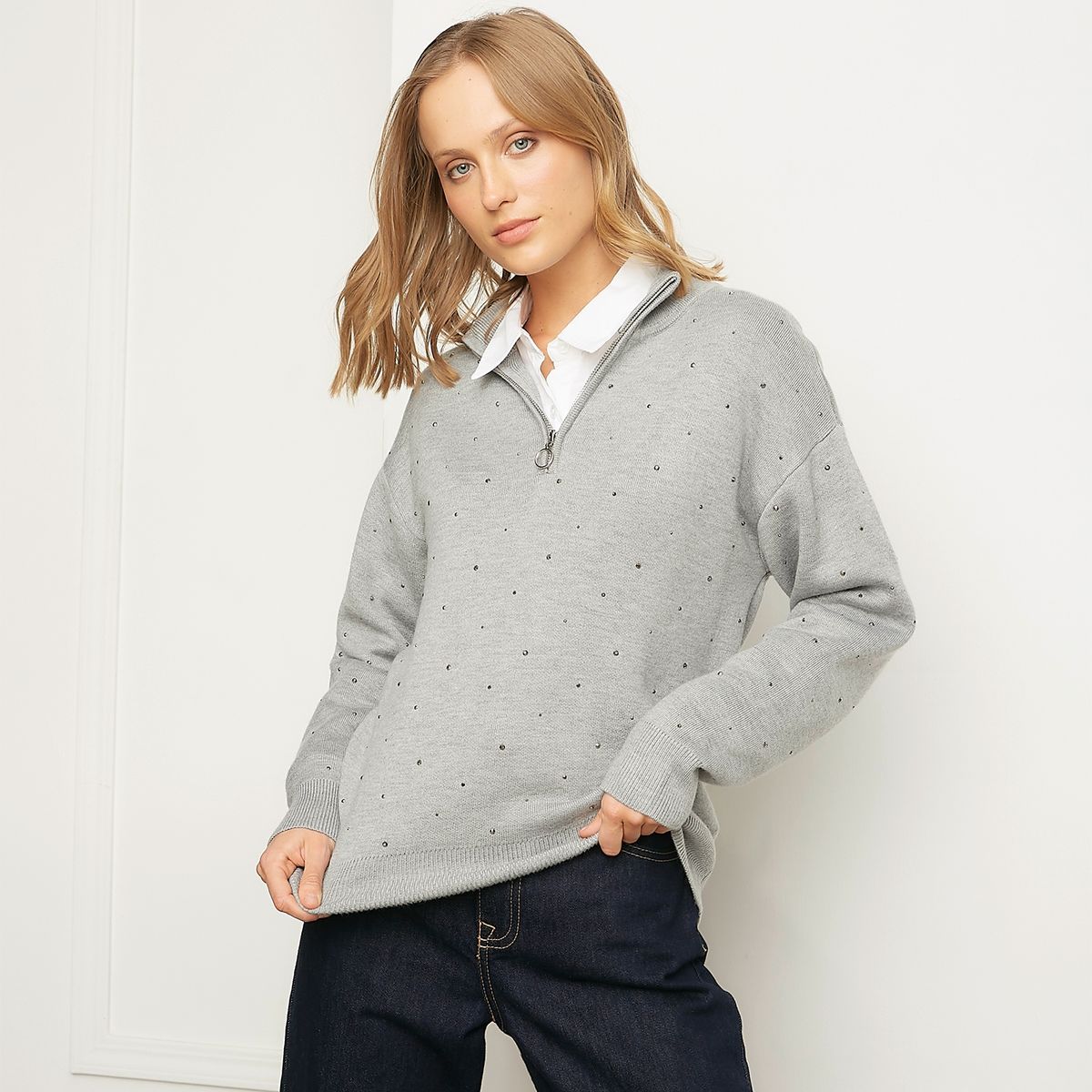 BASEMENT - Sweater Manga Larga Mujer Basement