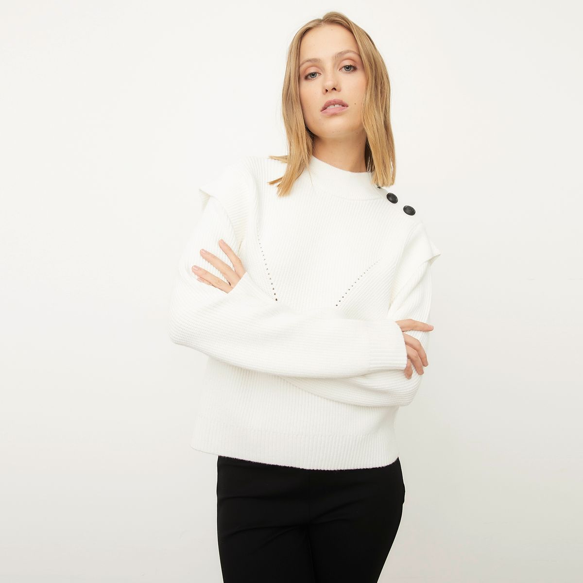 BASEMENT - Sweater Manga Larga Mujer Basement