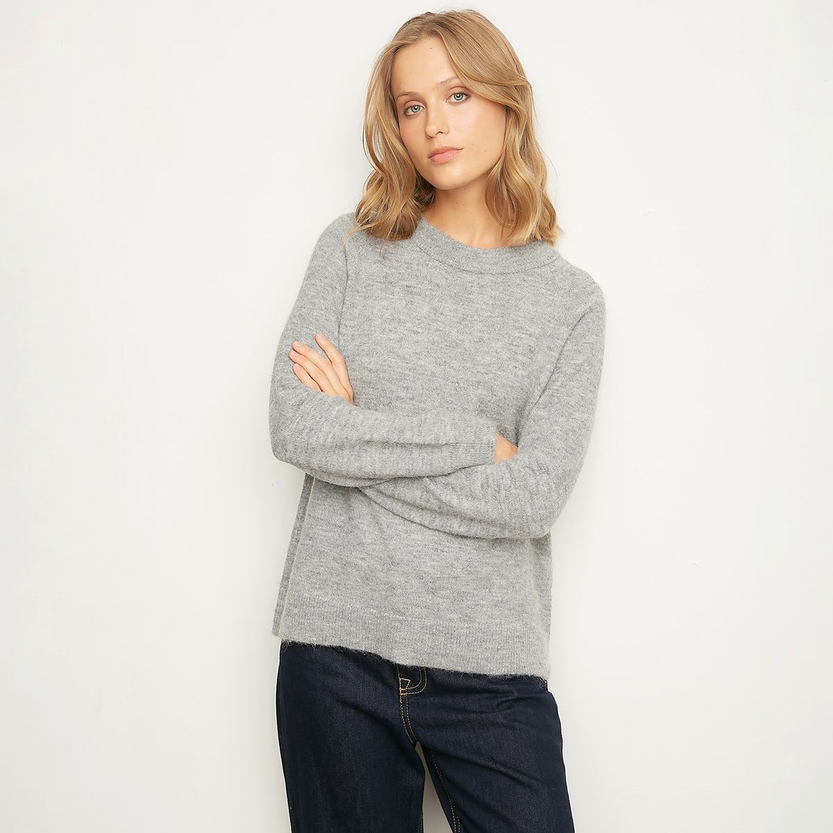 BASEMENT - Sweater Liso Manga Larga Mujer Basement