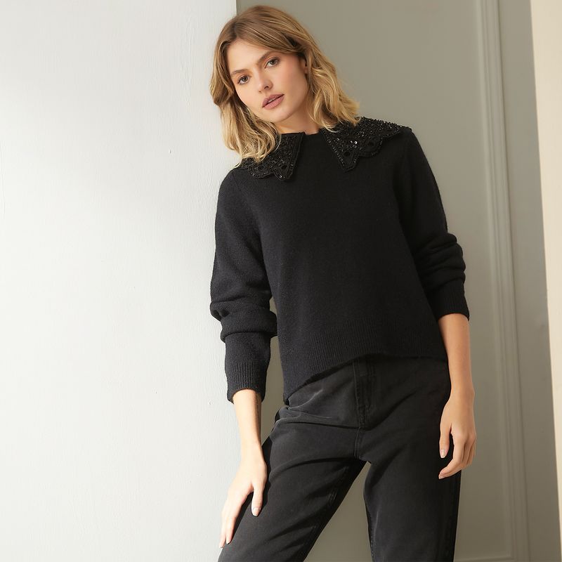 BASEMENT - Sweater Manga Larga Mujer Basement