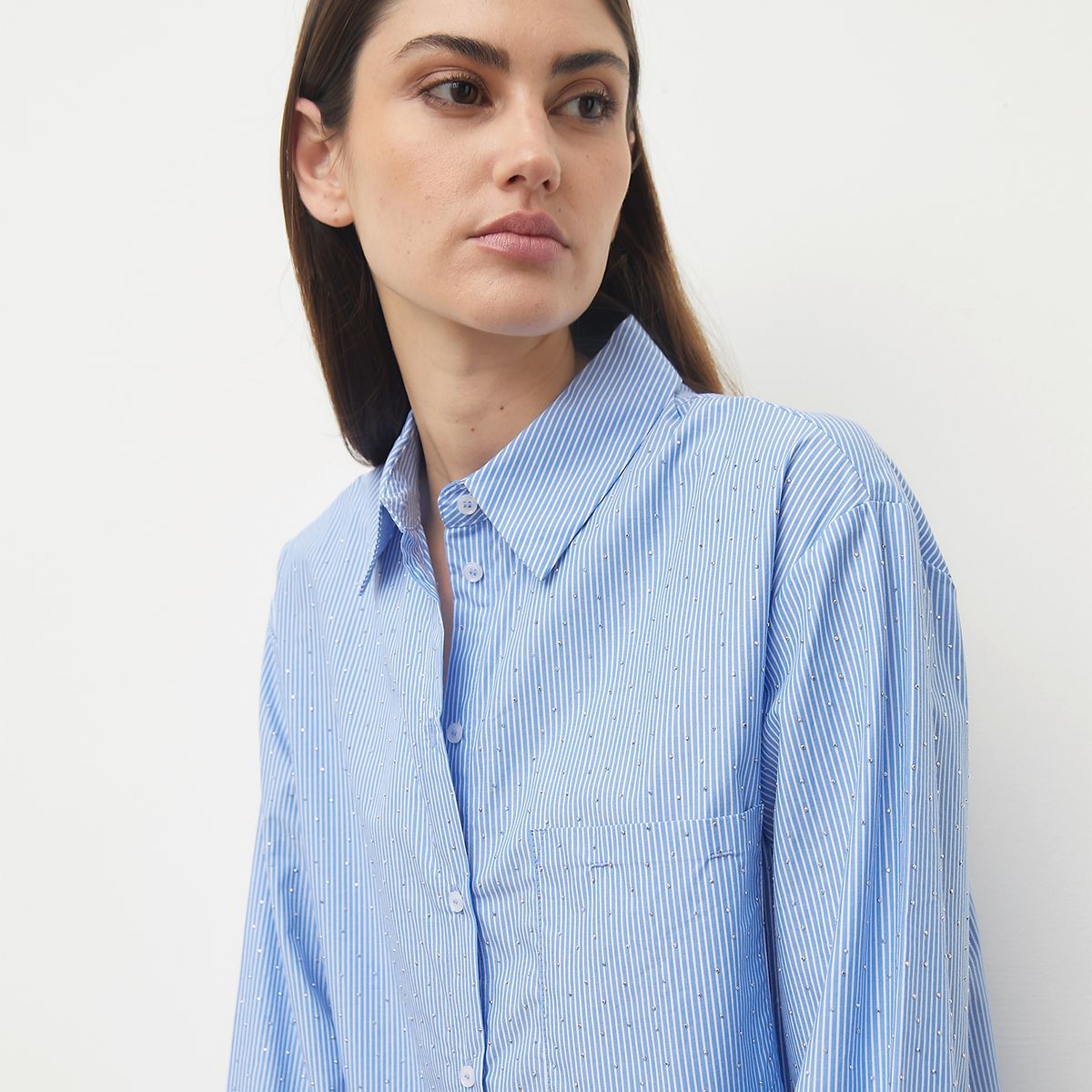 BASEMENT - Blusa Manga Larga Algodón Mujer Basement