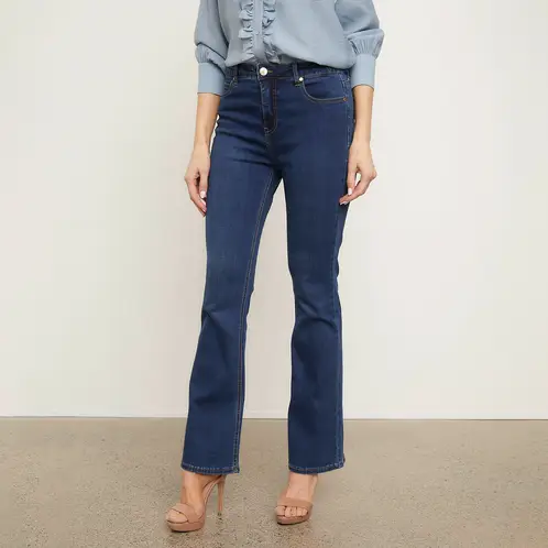 APOLOGY - Jeans Flare Tiro Medio Mujer