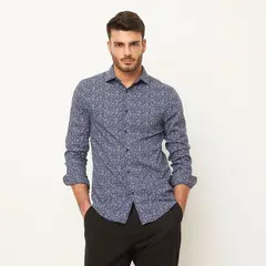 BASEMENT - Camisa Manga Larga Casual Hombre