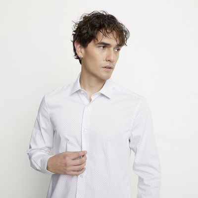 Imagen 2 del producto Camisa Casual Hombre Manga Larga Diseño Puntos