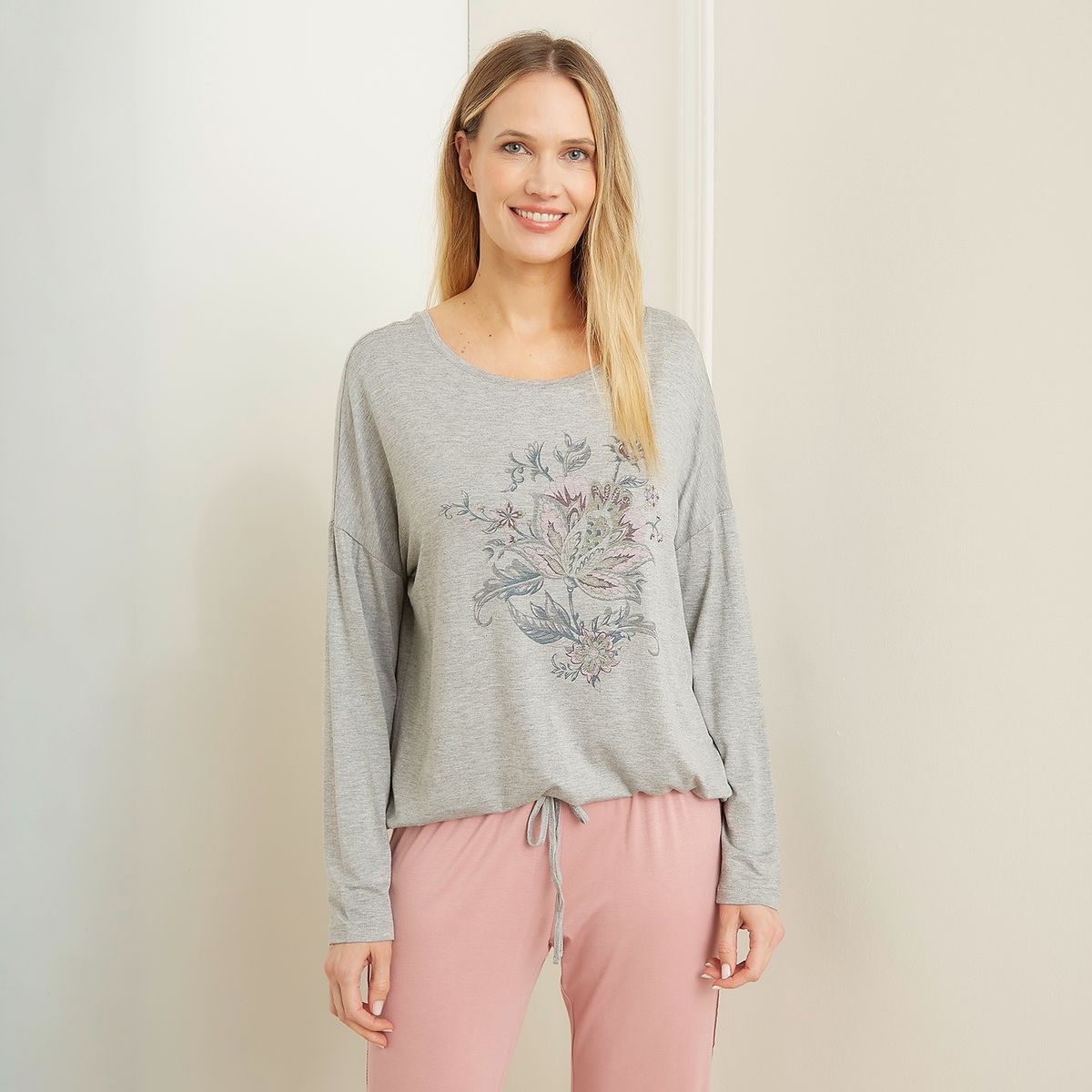 BLU - Polera De Pijama Viscosa Mujer Blu