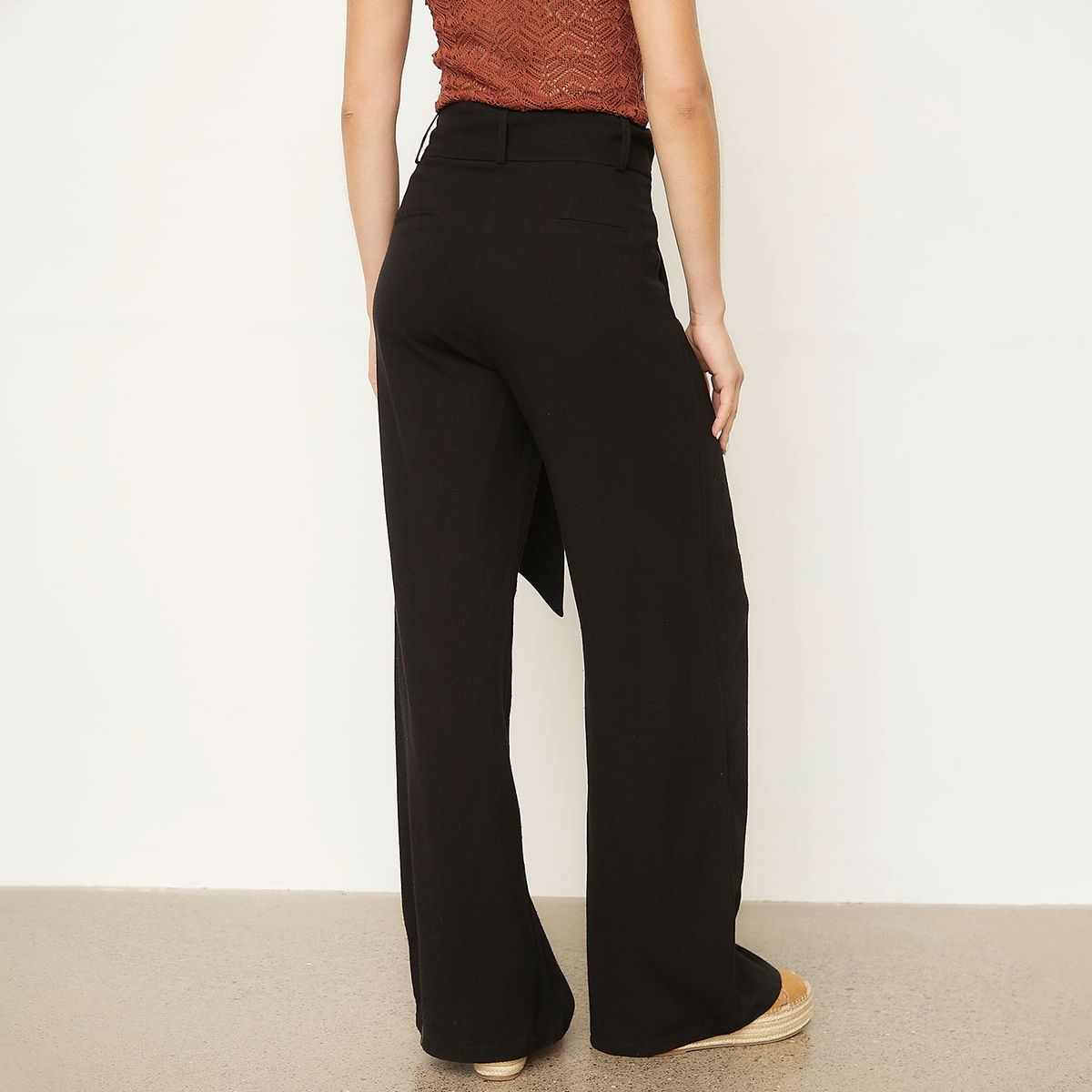 SYBILLA - Pantalón Recto Tiro Medio Mujer Sybilla