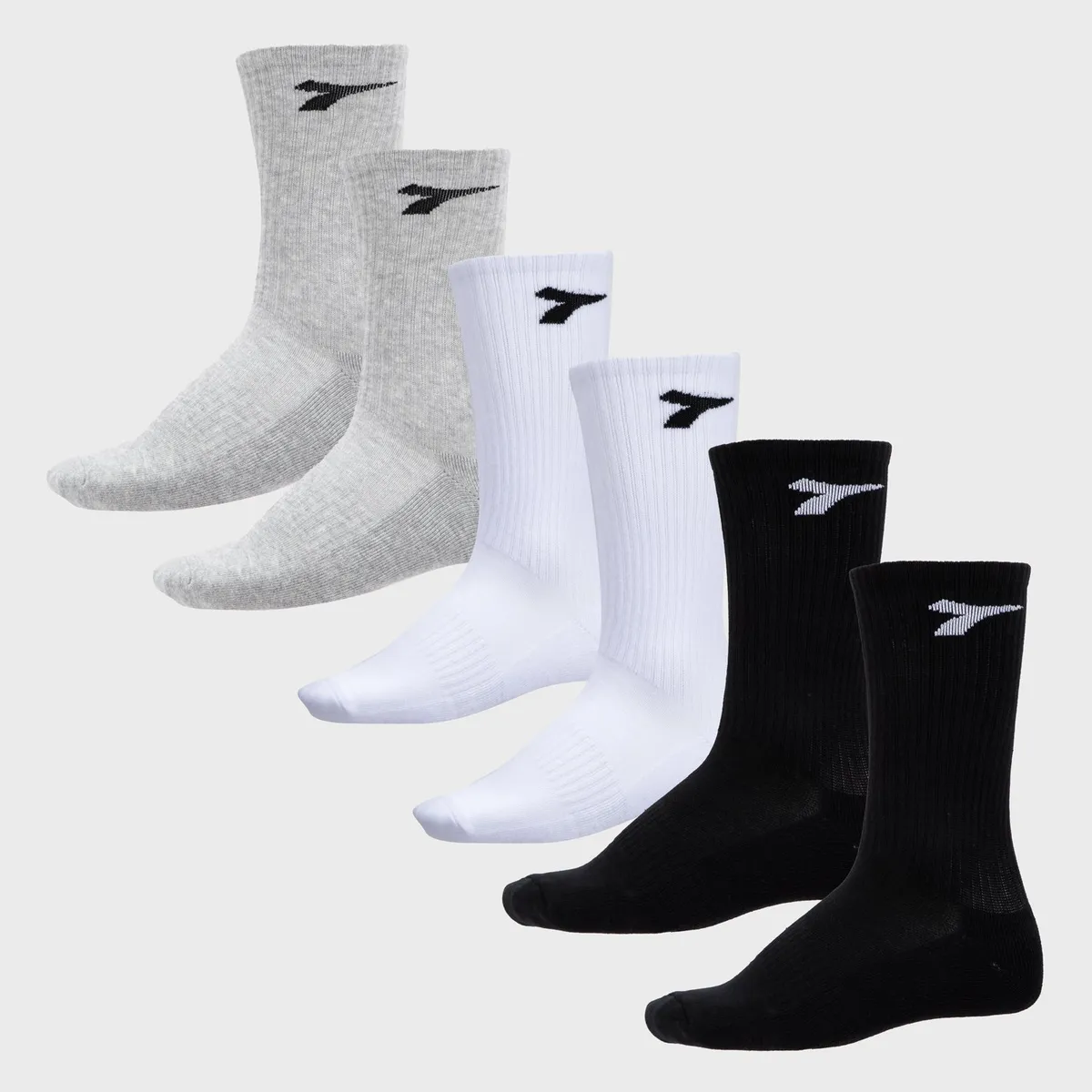 DIADORA - Pack De 6 Calcetines Largos Deportivos Hombre Diadora