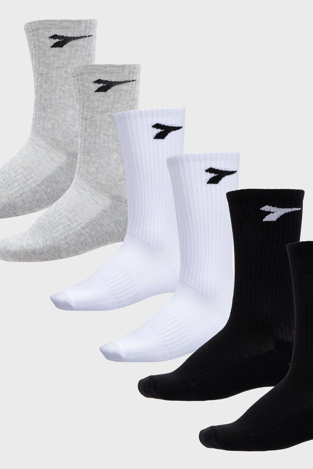 DIADORA - Pack De 6 Calcetines Largos Deportivos Hombre Diadora