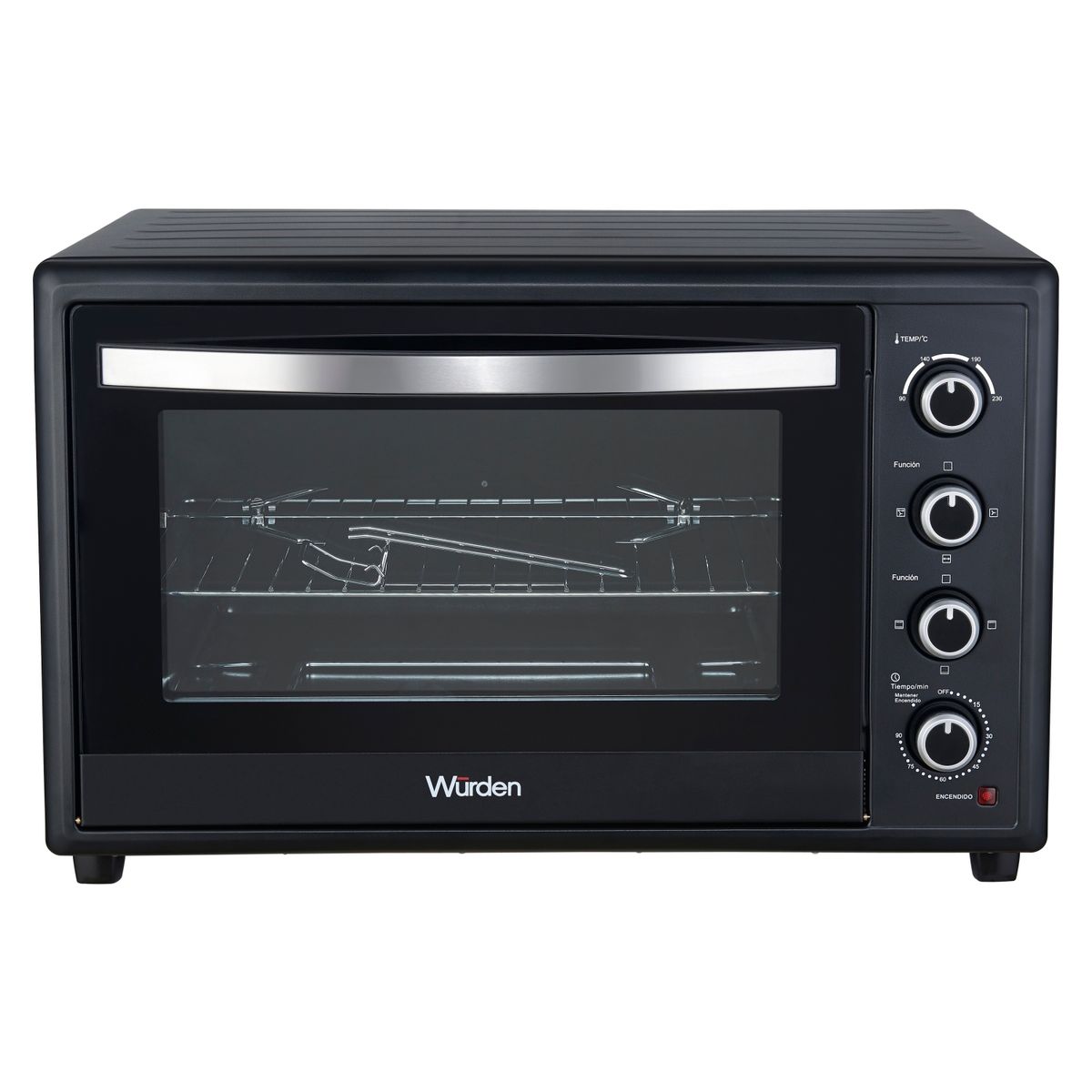 WURDEN - Horno Eléctrico Wurden con Convección 100 Litros Negro