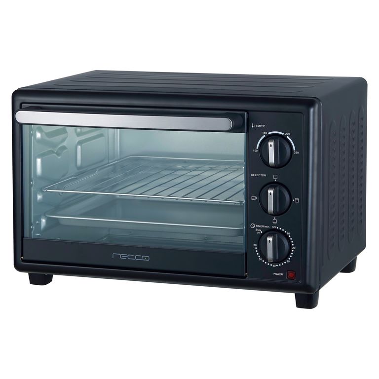 Horno Eléctrico 30 Litros Doble Vidrio Negro