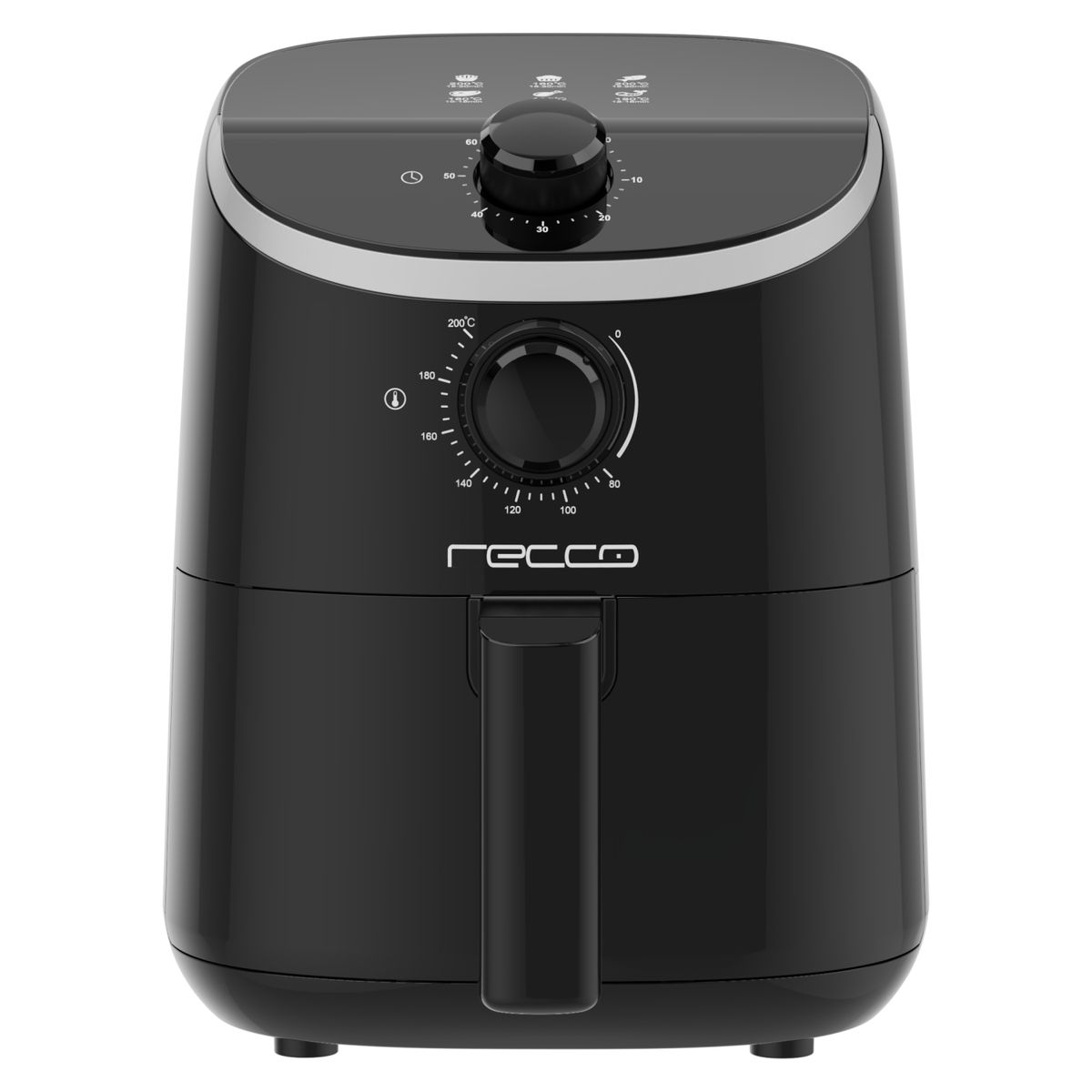 RECCO - Freidora de Aire Recco 2 Litros RFA-LEGGERO20 Negra