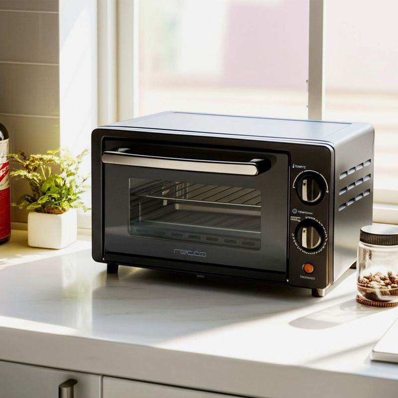 RECCO - Horno Eléctrico Recco 10 Litros Doble Vidrio RHE-10L-CL