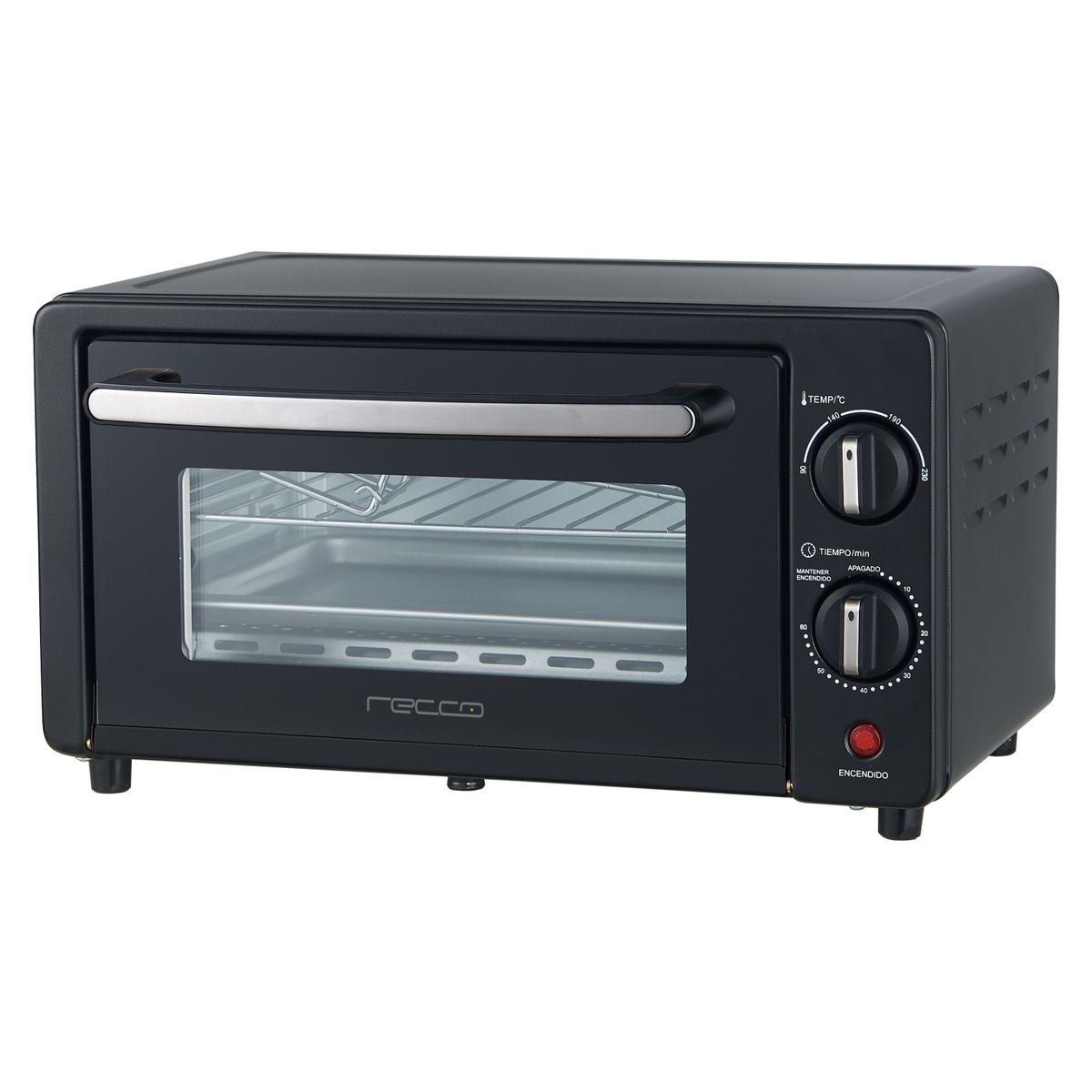 RECCO - Horno Eléctrico Recco 10 Litros Doble Vidrio RHE-10L-CL
