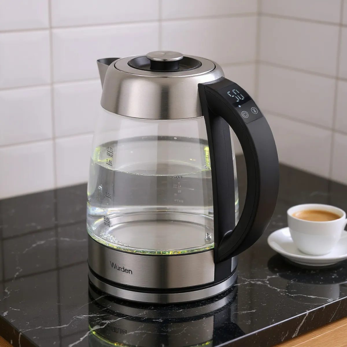 WURDEN - Hervidor Eléctrico de Vidrio Wurden 1.7 Litros con Selector Temperatura