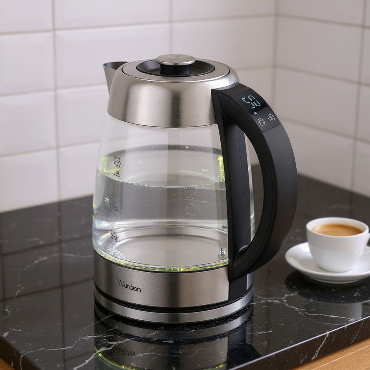 WURDEN - Hervidor Eléctrico de Vidrio Wurden 1.7 Litros con Selector Temperatura