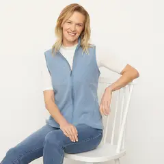 NEWPORT - Polerón Polar Mujer Sin Mangas Cuello Alto