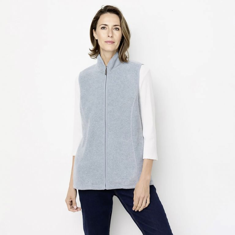 Polerón Polar Mujer Sin Mangas Cuello Alto