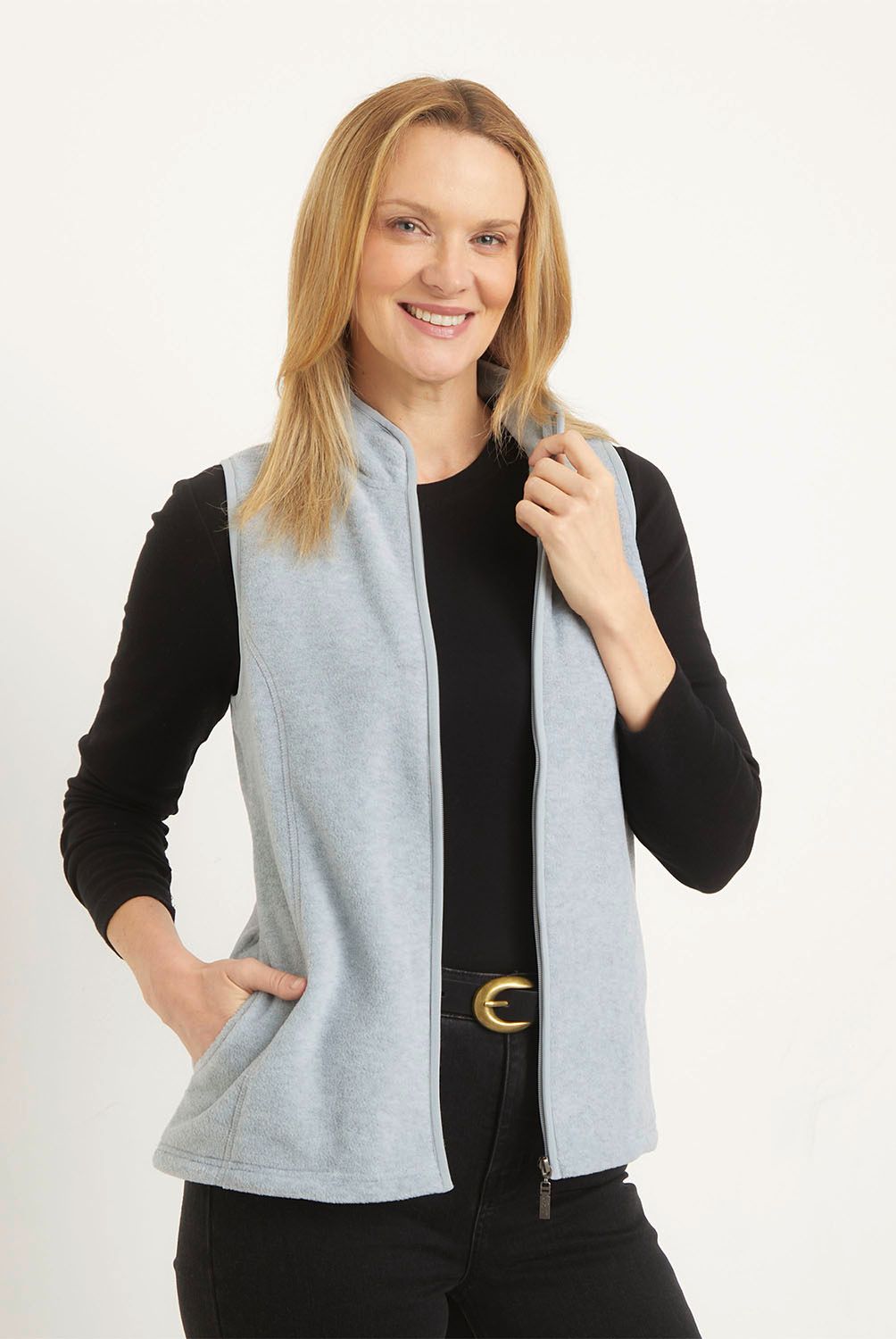 NEWPORT - Polerón Polar Mujer Newport Sin Mangas Cuello Alto