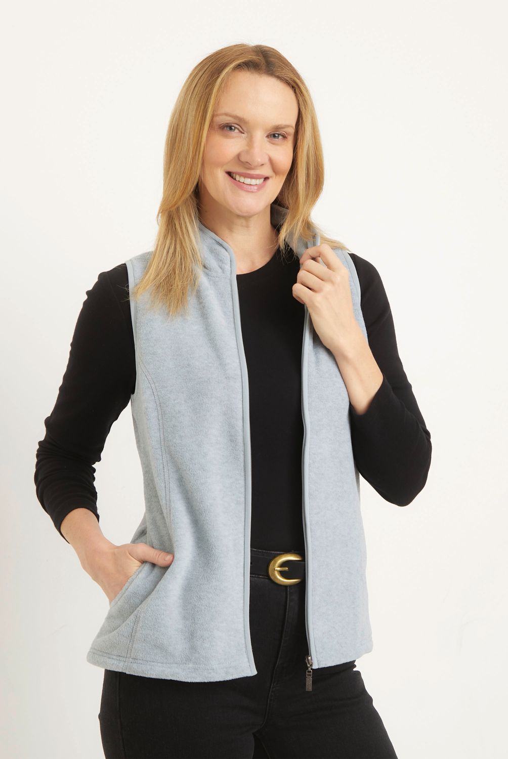 NEWPORT - Polerón Polar Mujer Newport Sin Mangas Cuello Alto