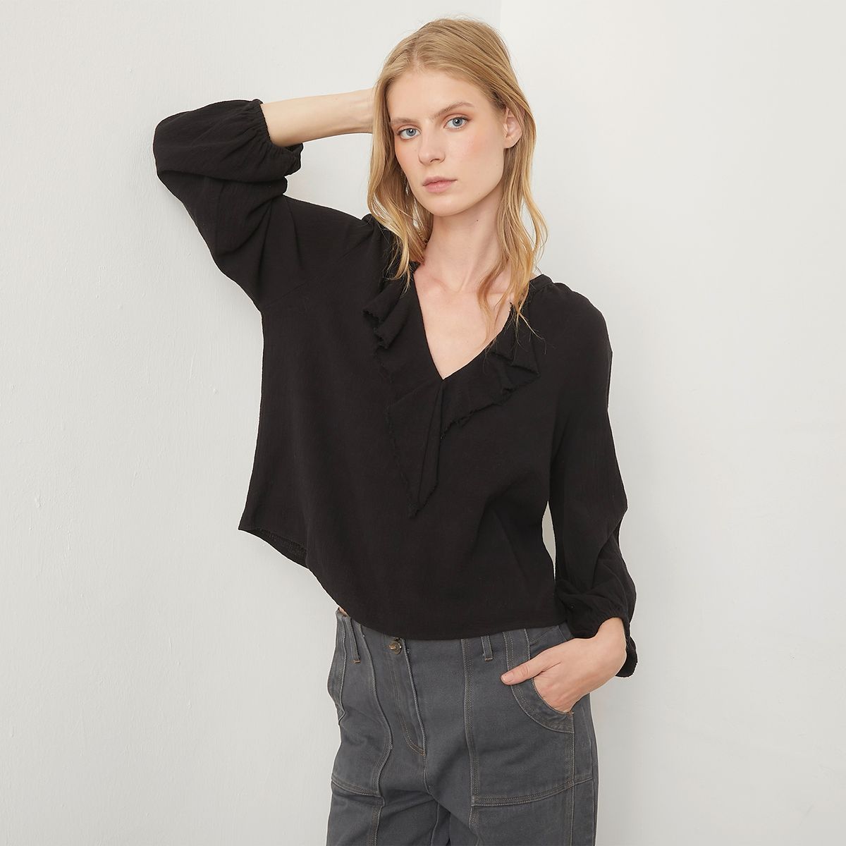 UNIVERSITY CLUB - Blusa Manga Larga Algodón Mujer University Club