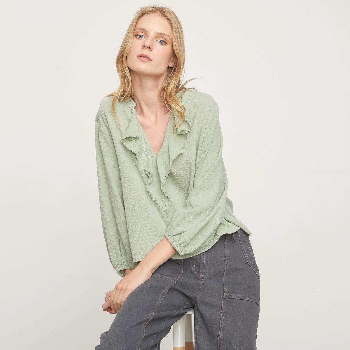 UNIVERSITY CLUB - Blusa Manga Larga Algodón Mujer University Club