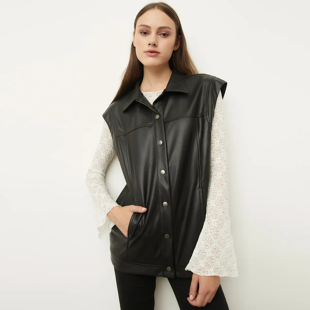 SYBILLA - Chaqueta Eco Cuero Mujer Sybilla