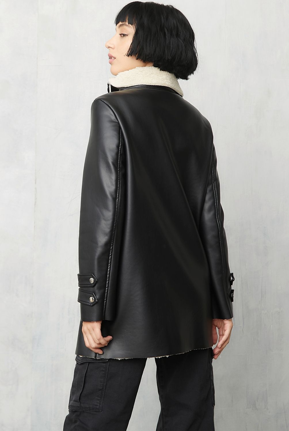 AMERICANINO - Chaquetón Eco Cuero Mujer Americanino