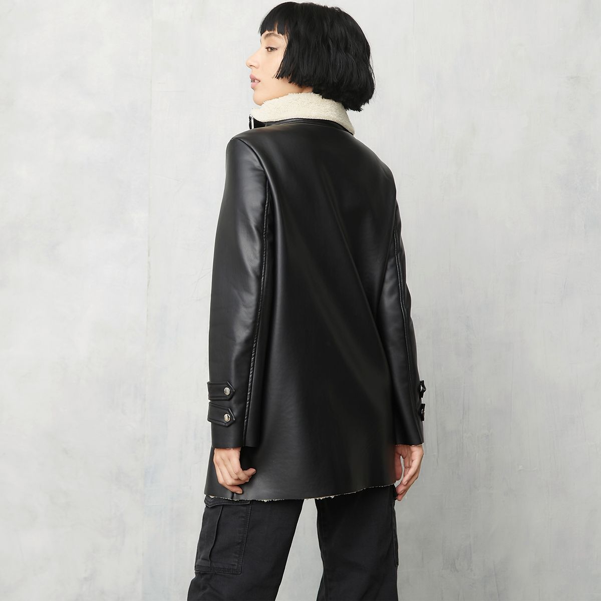 AMERICANINO - Chaquetón Eco Cuero Mujer Americanino