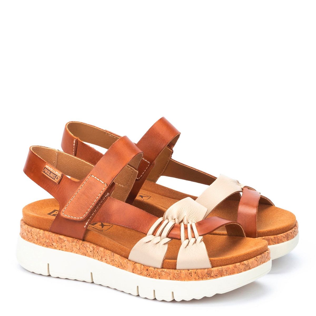 PIKOLINOS - Sandalia Mujer Cuero Beige Pikolinos