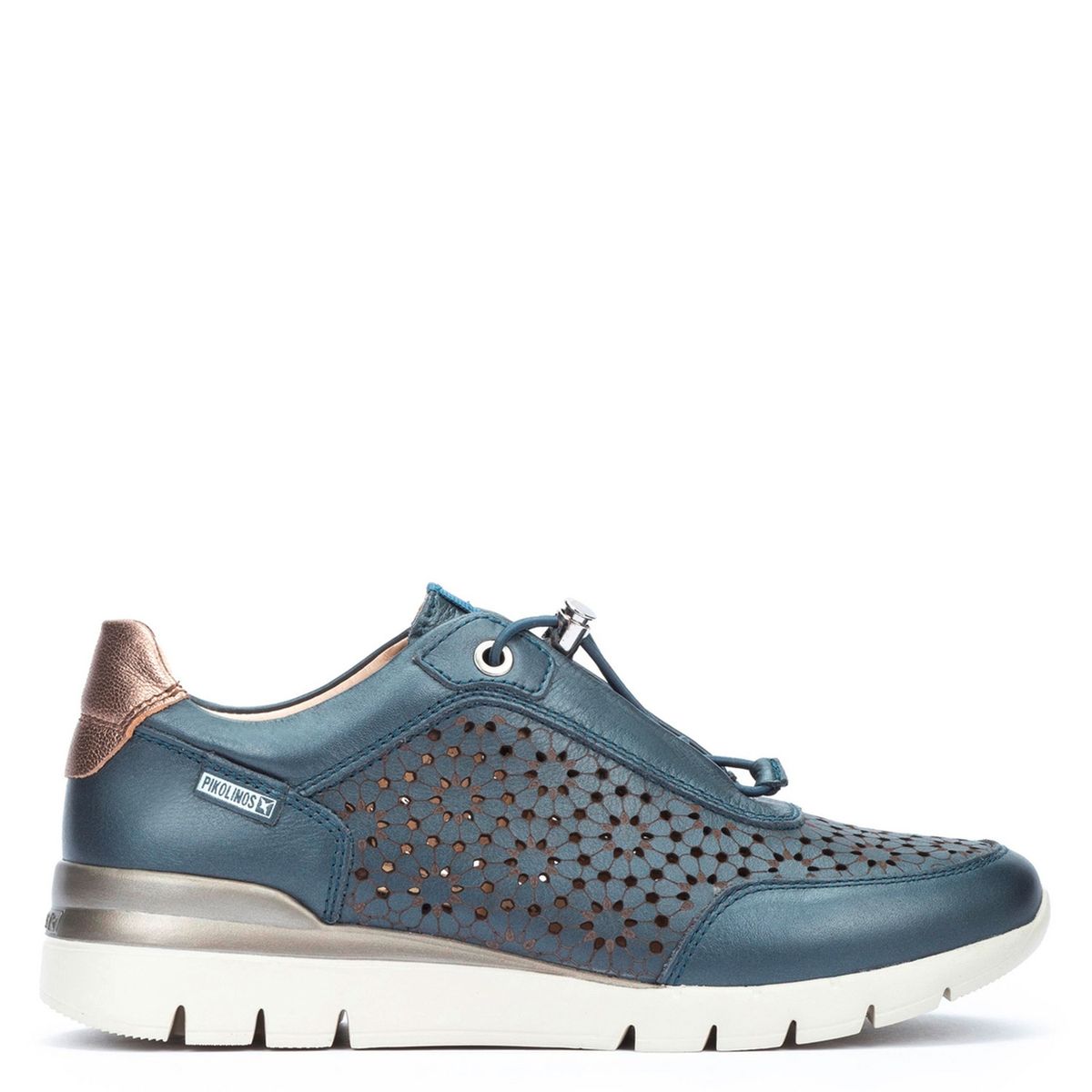 PIKOLINOS - Zapatilla Urbana Mujer Cuero Azul Pikolinos