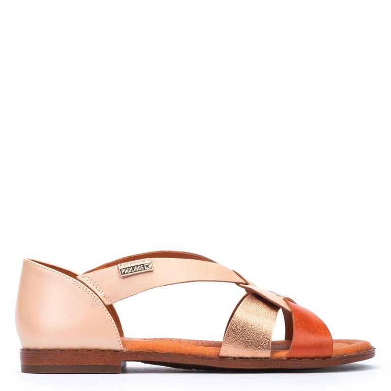 PIKOLINOS Sandalia Mujer Cuero Beige